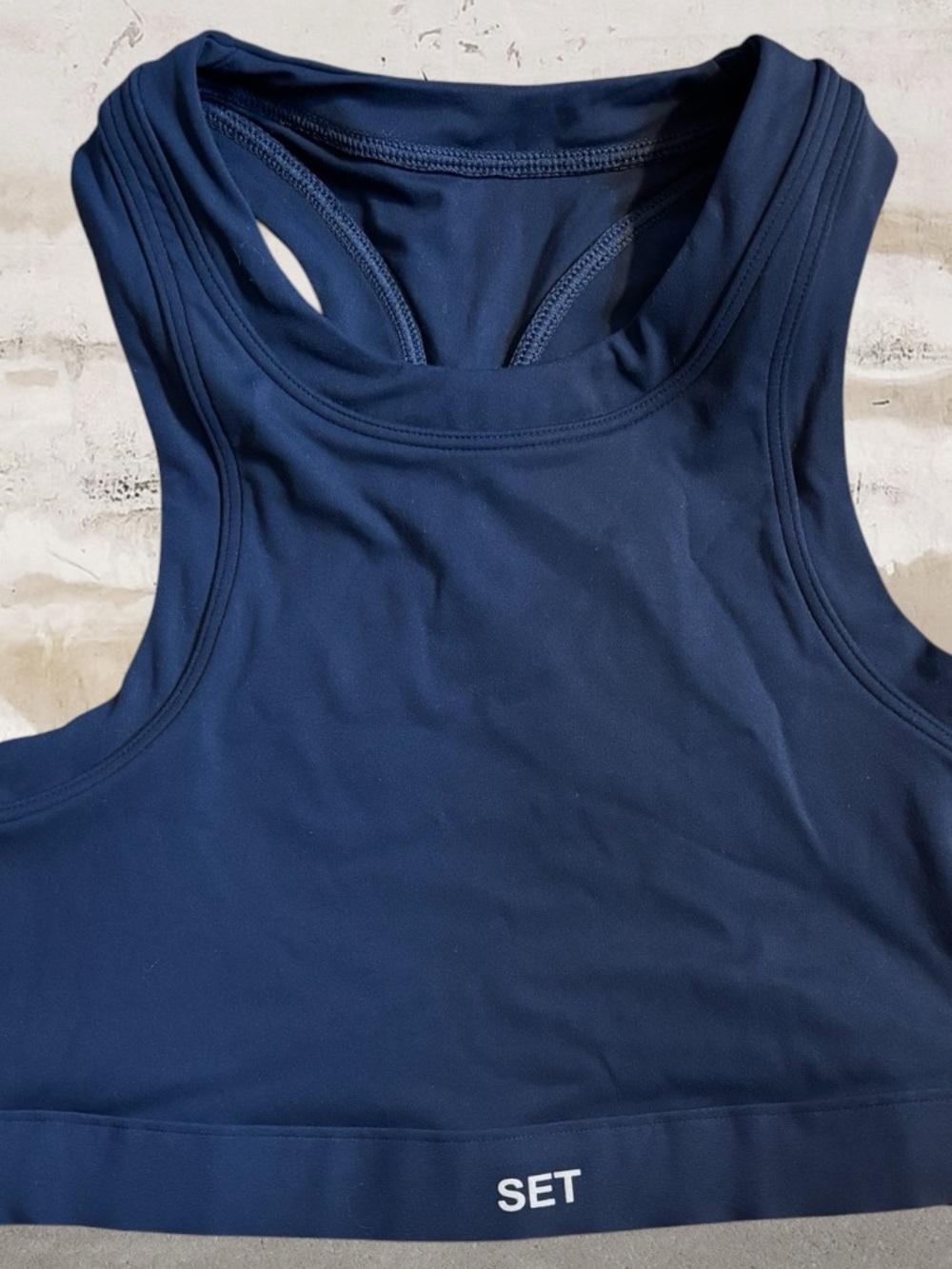 SET ACTIVE Navy Sports Bra Size Small